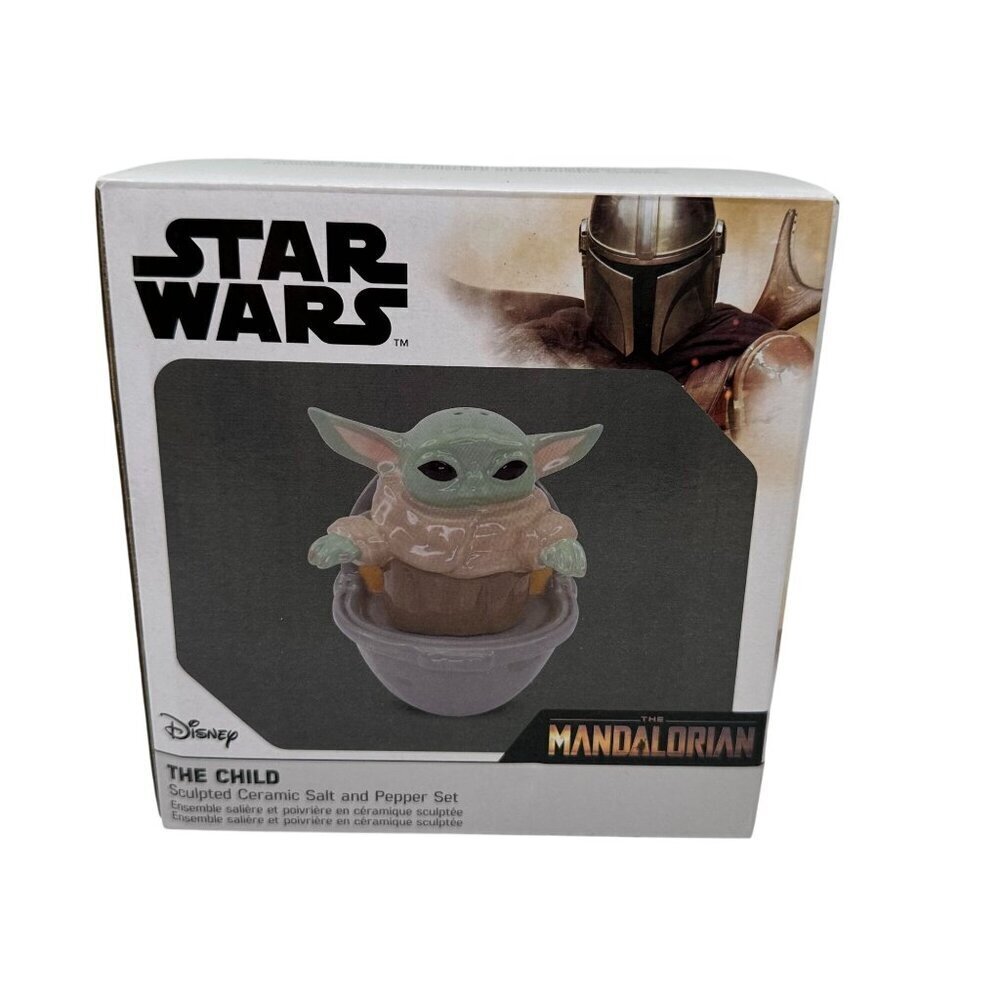Star Wars Salt Pepper Set The Mandalorian The Child Baby Yoda Grogu Ceramic New